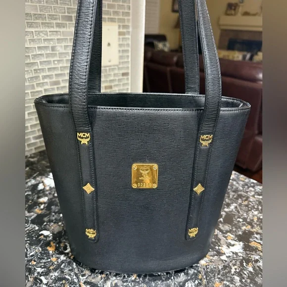 MCM Leather Bucket Tote - EUC - Picture 11 of 11